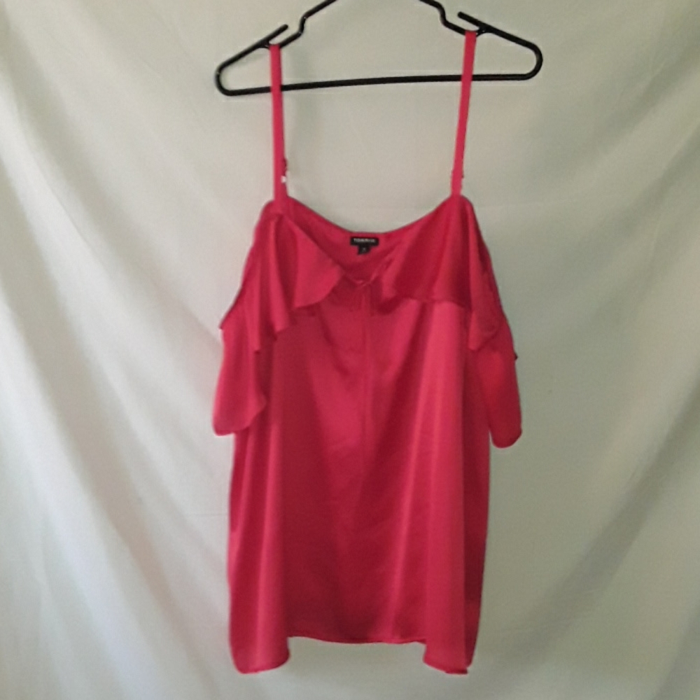 Torrid Open Shoulder Flutter Sleeve Top Size 3